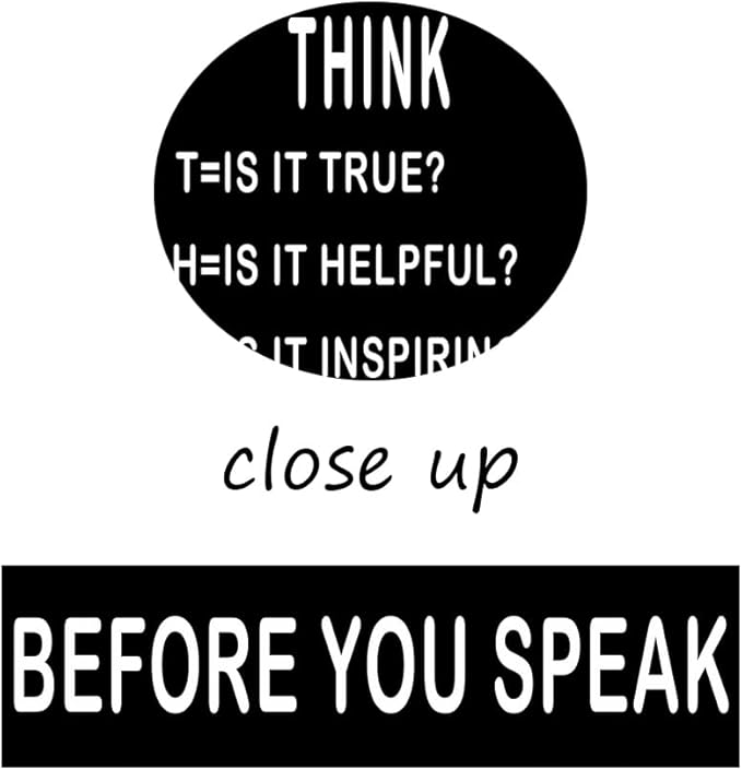 Before You Speak Think Motivational Canvas Wall Art Office Wall Decor Framed Paintings Canvas Prints Positive Inspirational Poster Home Living Room Bedroom Decor Artwork Ready to Hang [12''W x 18''H] - Bloomnest
