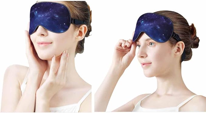 Galaxy Star Sleep Eye Mask Open Space Starry Sky Men Women Sleep Mask with Adjustable Strap Eye Cover Eye Shade for Travel, Nap,Meditation - Bloomnest