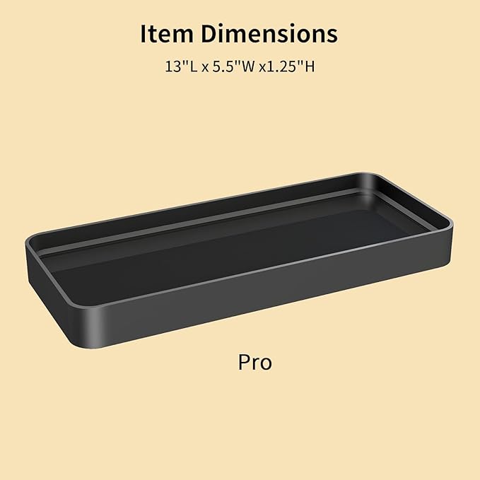 YUMORE Bathroom Organizer Countertop, Counter Organizer for Bathroom Decor, Tempered Glass Shelf for Vanity Storage, Makeup Tray for Perfume Skincare Bedroom Kitchen Corner(1 Tier- Pro) - Bloomnest