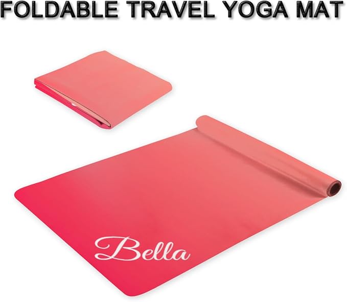 Custom Name Yoga Mat,Personalized Travel Yoga Exercise Mat,Non Slip,Perfect for Kids & Adults,Gradient Color E Series - Bloomnest