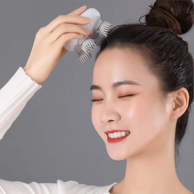 Electric Scalp Massager, Head Scratcher Mimics Four-Finger Kneading Massage, Rechargeable & Waterproof, Pets Massager HaoToningInc