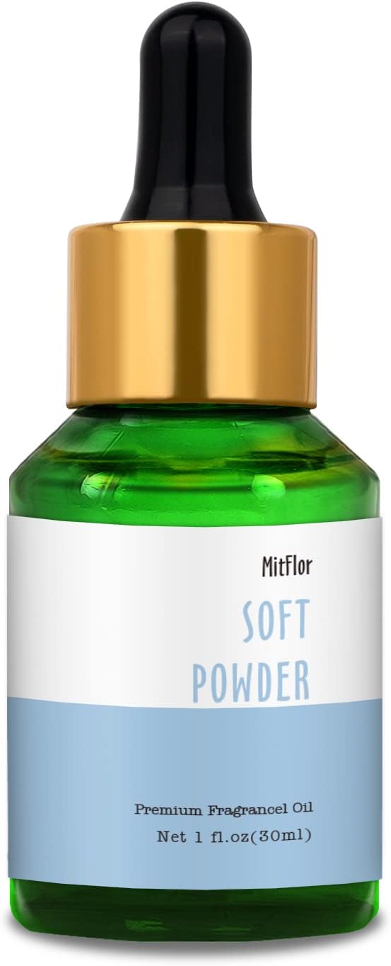 Soft Powder Fragrance Oil, MitFlor Single Scented Oil, Large Size Fragrance Oil for Diffuser, Soap & Candle Making Scent, Aromatherapy Oil, Clean Scent for Home Fragrance, 30ml - Bloomnest