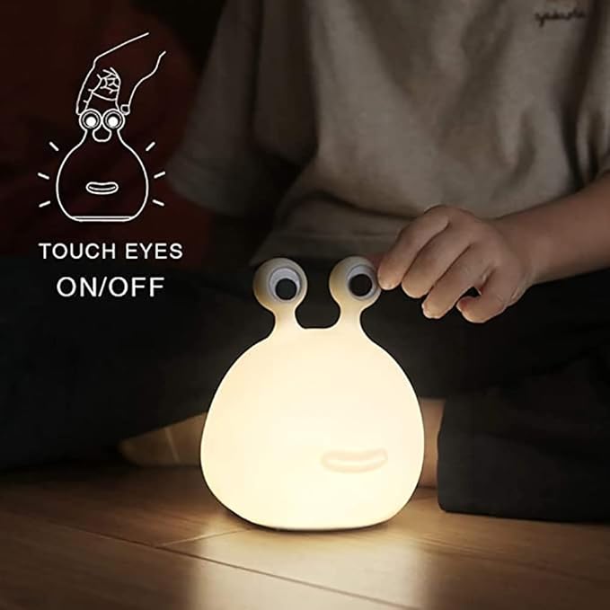 Slug Night Light,Silicone lamp for Kids,USB Rechargeable Cute Animal Lamps Timer Setting Safe Bedside Lamp Portable LED Lamps for Breastfeeding Dorm Room Decor for Christmas Gift - Bloomnest