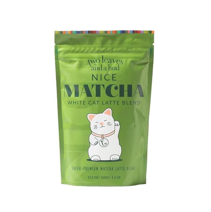 Two Leaves and a Bud Nice Matcha Latte Blend (36 Servings), Japanese Matcha Green Tea Powder, 1 Resealable Bag, 1.1lb (500g) - Bloomnest
