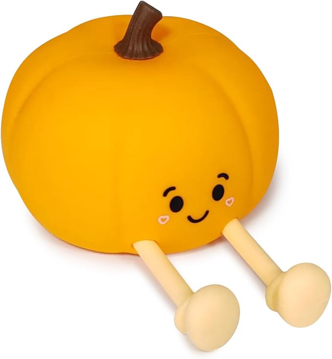 Night Light for Kids, Rechargeable Dimmable Silicone LED Nightlight, Baby Nursery Night Lamp, Touch Squishy Lamp, Halloween Gifts for Girls, Boys, Toddler Room Decor, Pumpkin - Bloomnest