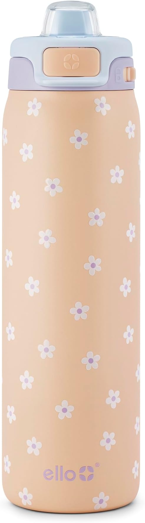 Ello Pop & Fill Insulated Stainless Steel Water Bottle with Quick Fill Lid, Leakproof Locking, Sip or Chug Spout, BPA-Free, Double Wall Vacuum Insulated for Sports, Travel & School- 22oz / 32oz / 40oz Ello