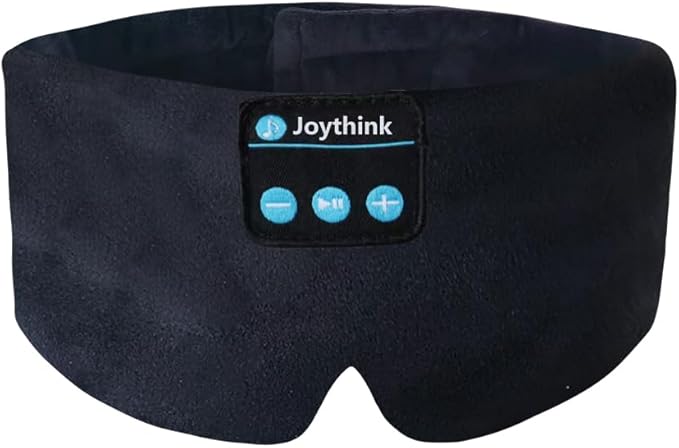 Joythink Sleep Headphones Sleep Mask Kids Children Wireless Music Eye Mask Sleeping Headphones Headband for Side Sleepers Silk Sleep Mask with Wireless Headphones Ultra-Thin Stereo Speakers - Bloomnest