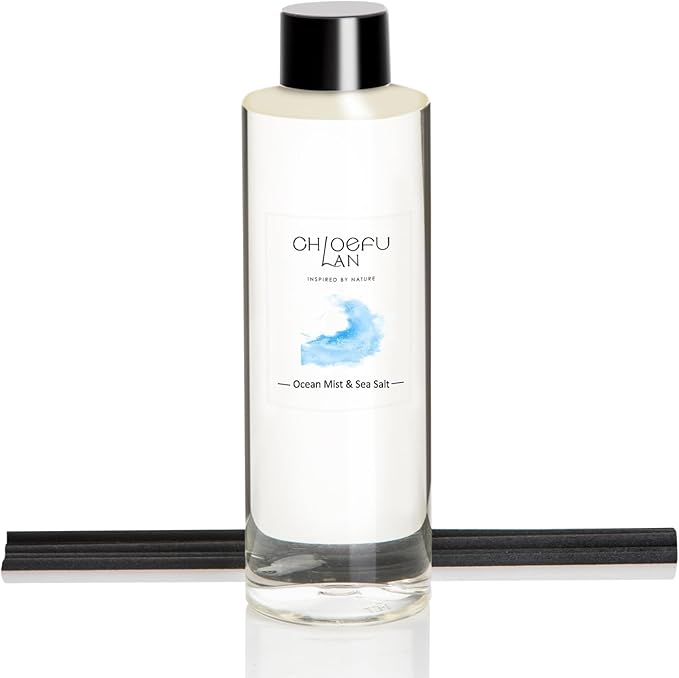 Chloefu LAN Ocean Mist & Sea Salt Scented Oil Diffuser Refill 6.76 fl oz Natural Scented Oil - Best for Aromatherapy, SPA and Home, 0% Alcohol, Fresh and Invigorating - Bloomnest