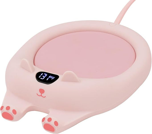 PUSEE Mug Warmer,Coffee Warmer for Desk Candle Warmer Auto Shut Off,Coffee Cup Warmer with 3 Temp Settings,Electric Beverage Warmer Plate for Coffee,Tea,Water Milk and Cocoa(Not Include Cup) - Bloomnest