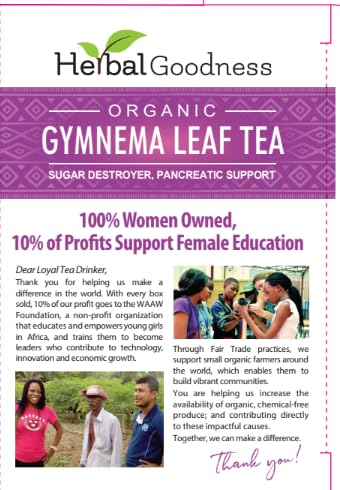 Gymnema Leaf Tea | 100% Organic Herbal Tea for Healthy Metabolism | Natural Sweet Cravings Support | Caffeine-Free, Keto-Friendly, Vegan, Gluten & GMO-Free | 24 Unbleached Tea Bags - Bloomnest