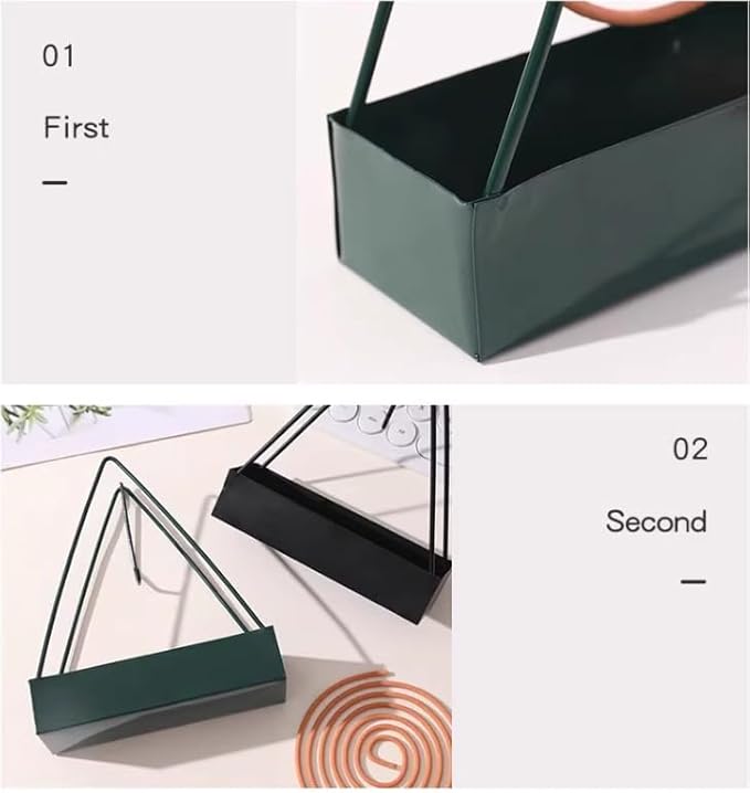 Designer Portable Iron Mosquito Coil Holder with Handle - Fireproof Material Incense Holder - Bloomnest
