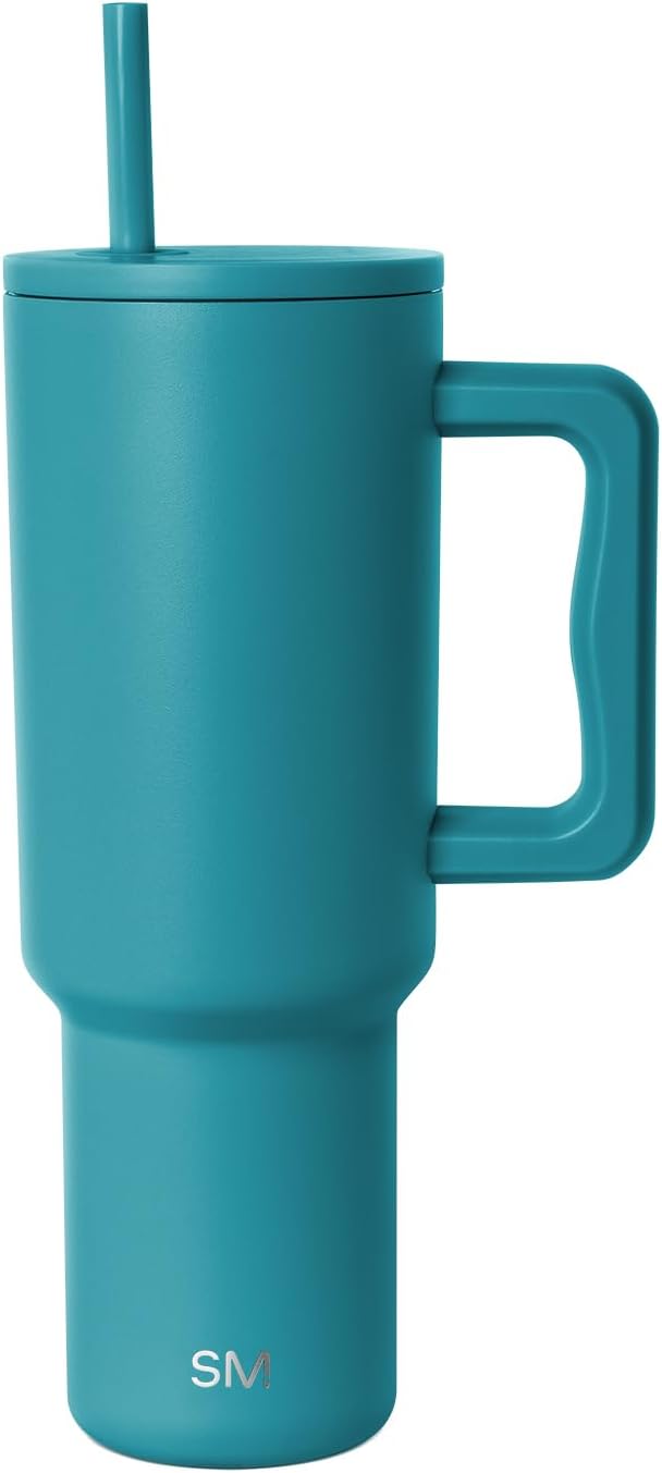 Simple Modern 40 oz Trek Tumbler with Handle and Straw Lid | Cup Holder Friendly Insulated Stainless Steel Travel Mug | Maui SimpleModern