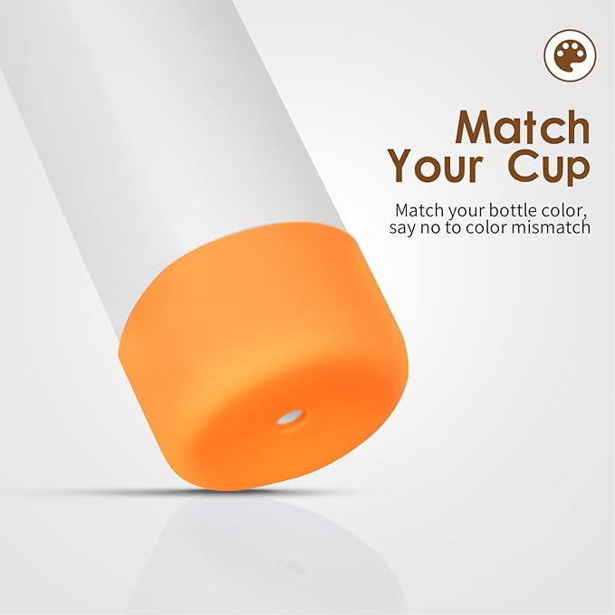2PCS Silicone Water Bottle Boot, Compatible with Owala 24oz 32oz 40oz, Protective Anti-Scratch & Anti-Dent No Noise Sleeve Cover for FreeSip/Twist/Flip Water Bottles (Citrus Crush, 24oz) BKBY