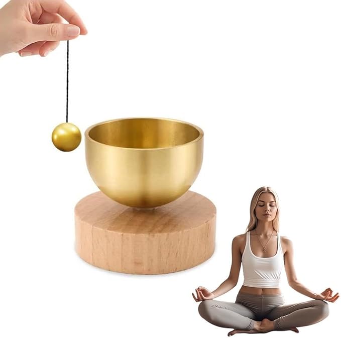 Mini Brass Singing Bowl Set, Handcrafted Small Tibetan Sound Bowl with Cushion, 3-in-1 Meditation Tool for Sound Therapy, Aromatherapy & Mindfulness for Yoga, Relaxation & Stress Relief - Bloomnest
