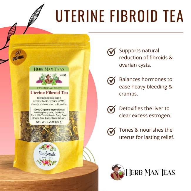 FIBROID TEA — Organic Herbal Blend for Hormonal Balance & Uterine Tissue Health — by Master Herbalist Khabir, Non-GMO, No Additives - Bloomnest