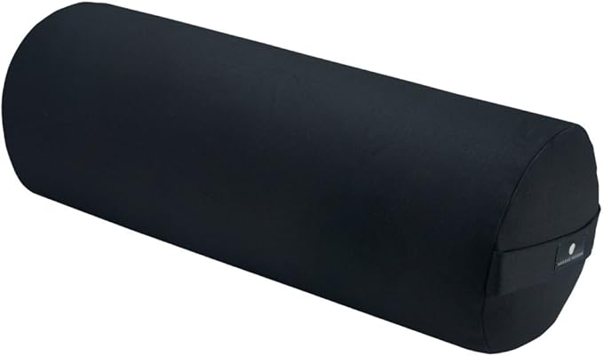 Hugger Mugger Round Yoga Bolster - Firm Round Shape, Higher Profile, Great Under Knees, Soft Support, Handmade in The USA - Bloomnest