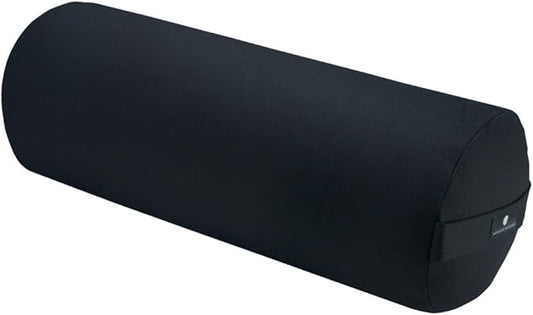 Hugger Mugger Round Yoga Bolster - Firm Round Shape, Higher Profile, Great Under Knees, Soft Support, Handmade in The USA - Bloomnest