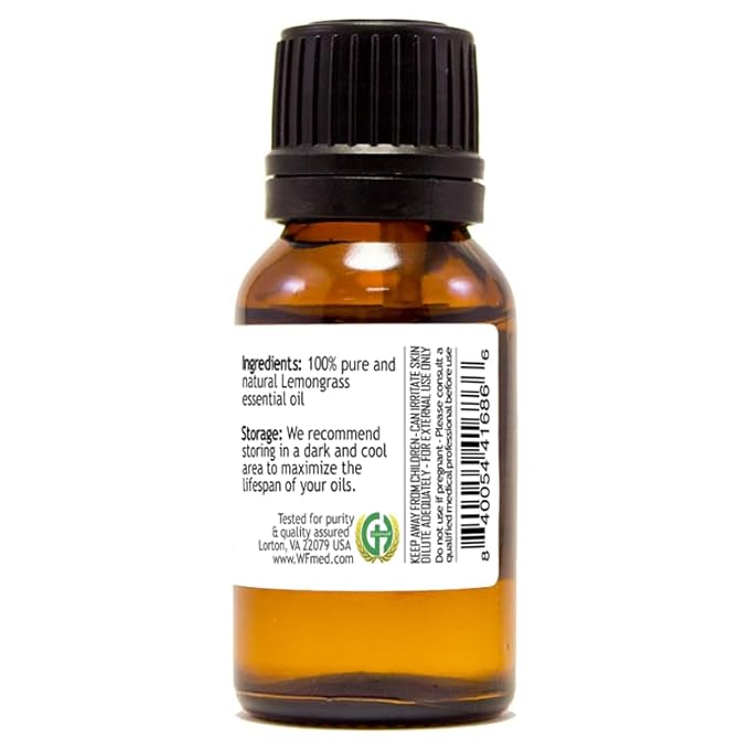 Lemongrass Essential Oil - 15 ml - 100% Pure Essential Oil - GreenHealth Greenals