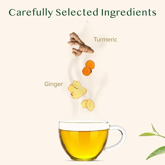 VAHDAM, Turmeric Ginger Herbal Tea (50+ Cups, 3.53oz) Caffeine Free | 100% Pure Herbal Blend - Savory & Spicy | Vacuum Sealed | Direct from Source - Bloomnest