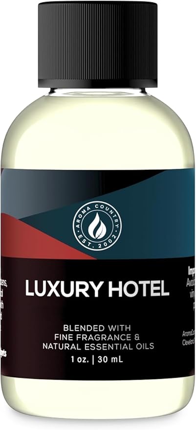 Aroma Country Luxury Hotel Diffuser Oil Scent Oil for Diffuser & Air Fresheners for Home - Essential Oil Diffuser Refill, Home Fragrance Collection with Gardenia & Amber (1 Fl. Oz) AromaCountry