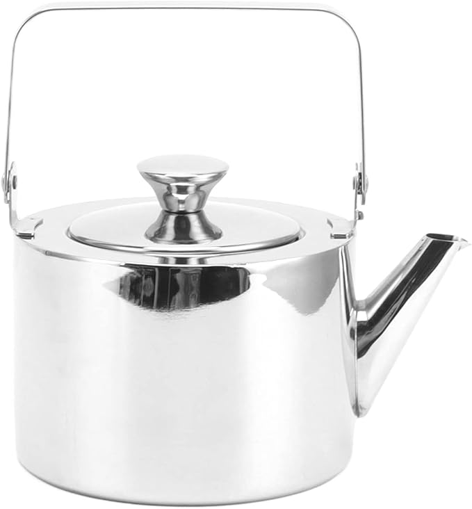Stainless Steel Teapot, Mirror Finish Easy To Tea Kettle Rustproof Fast Heating with Strainer for Home for All Stovetop (Small, 1L)