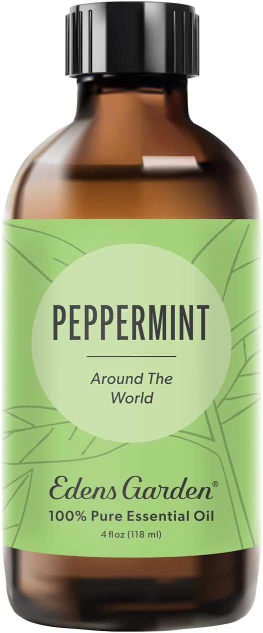 Edens Garden Peppermint Around The World Essential Oil- 100% Pure Premium Grade, Undiluted, Natural, Therapeutic, Aromatherapy, The Best for Diffuser, Candle, Laundry, Humidifiers 118 ml (4 fl oz) EdensGarden