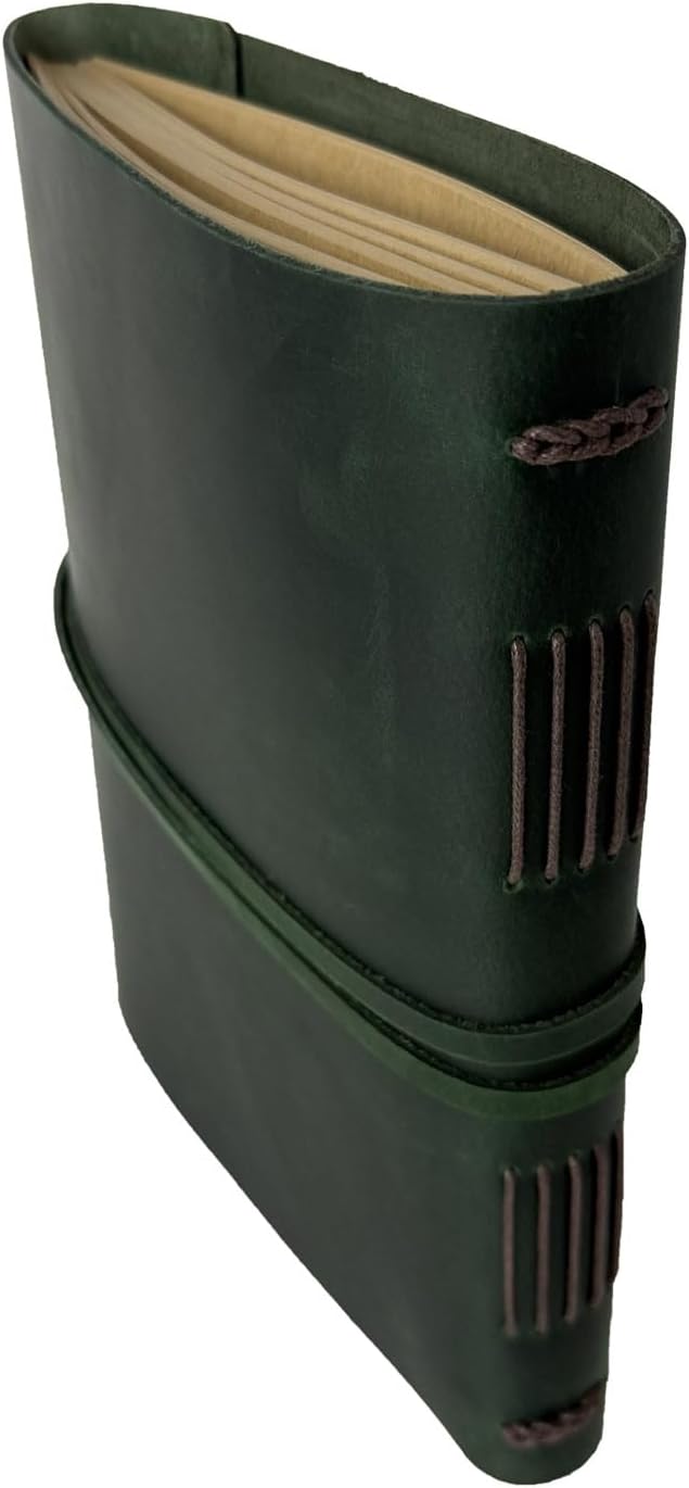 Large Notebook Journal - Genuine Leather Journals for Writing A4 Size Diary 8x10 Inch, Notepad For Women and Man, Gifts,Work,Travel Dark Green - Bloomnest