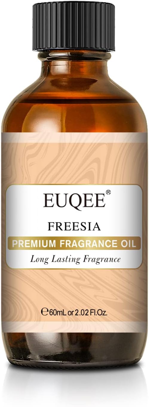 EUQEE Freesia Fragrance Oil, 60ml Premium Grade Essential Oils Scented Oil with Glass Dropper for Diffusers, DIY Soap & Bath Bombs (2.02 Fl oz) - Bloomnest