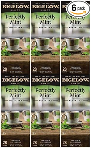 Bigelow Tea Bags, Plantation Mint, 28-Count Boxes (Pack of 6) - Bloomnest