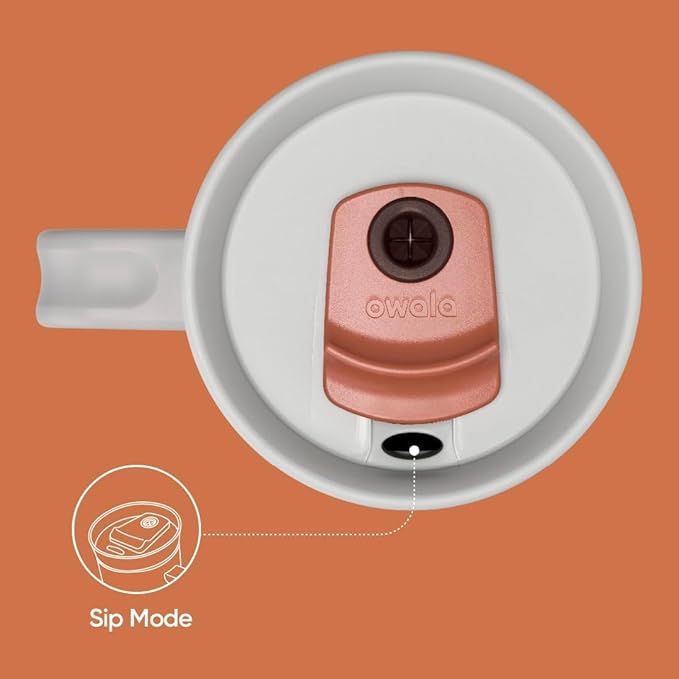 Owala Stainless Steel Triple Layer Insulated Travel Tumbler with Spill Resistant Lid, Straw, and Carry Handle, BPA Free, 40 oz, Gray (Iced Tea) (Pack of 6)