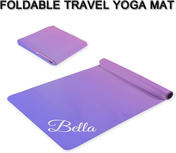 Custom Name Yoga Mat,Personalized Travel Yoga Exercise Mat,Non Slip,Perfect for Kids & Adults,Gradient Color E Series - Bloomnest