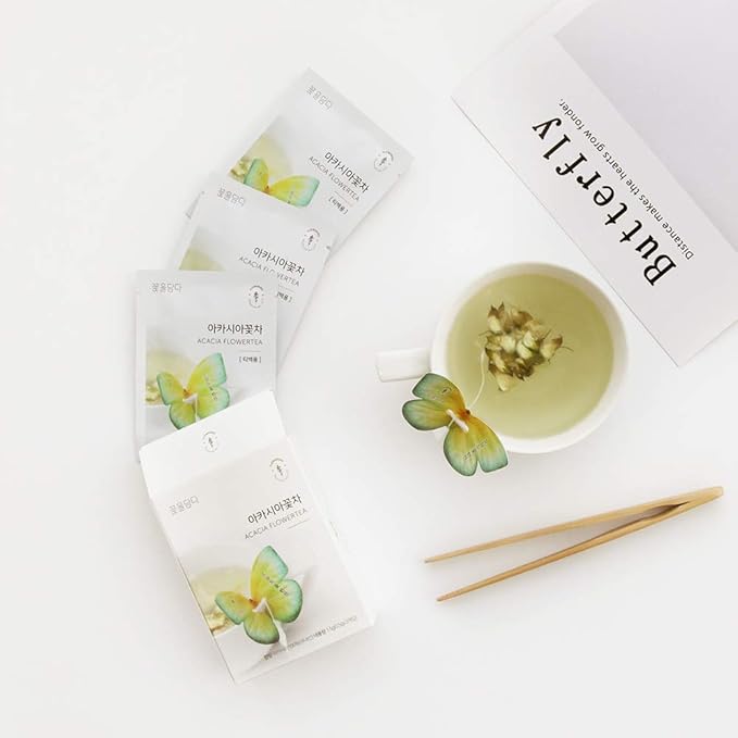 KKOKDAM Korean Tea Gift Set – 6 Flavor Butterfly Tea Bag Sampler – Elegant Box for Tea Lovers - Perfect as Unique Gifts - Bloomnest