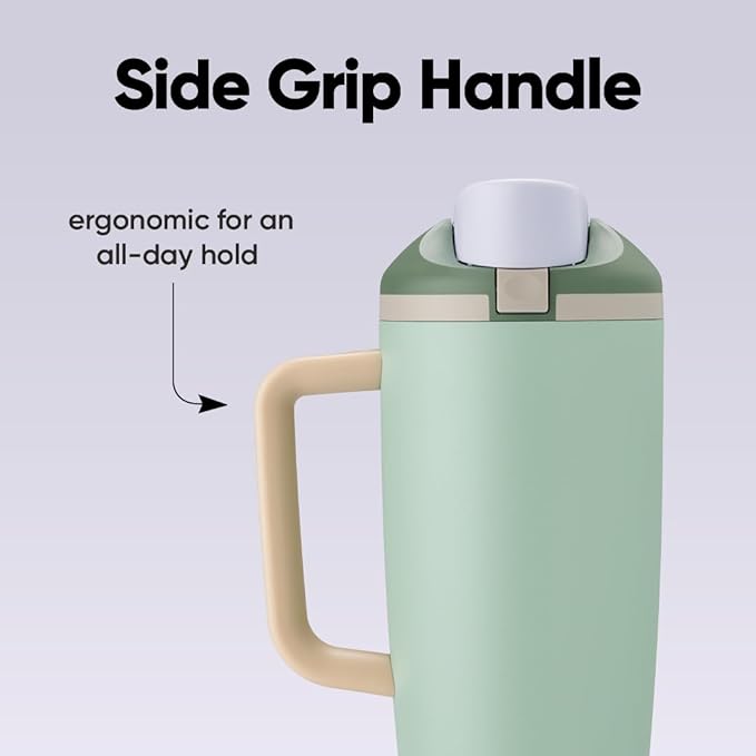 Owala FreeSip Tumbler - Stainless Steel - 40-oz. - Green (Eucalyptus) Owala