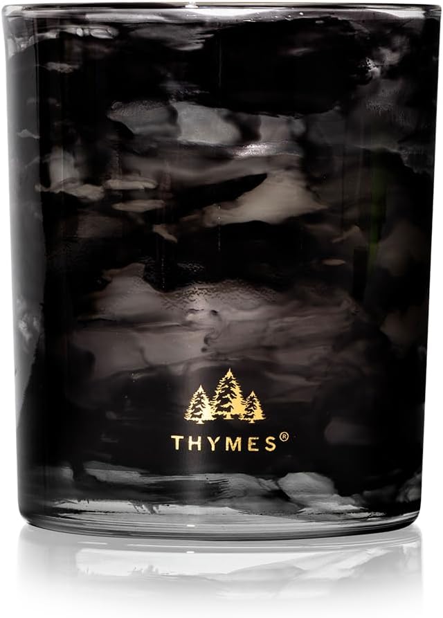 Thymes Noir Woods Scented Candles for Home Decor – Notes of Fresh Evergreen, Smoky Wood & Golden Amber – Luxury Home Fragrance Gifts for Women & Men – Burns Up to 40 Hrs (Boxed Votive Candle, 6.5 oz) - Bloomnest