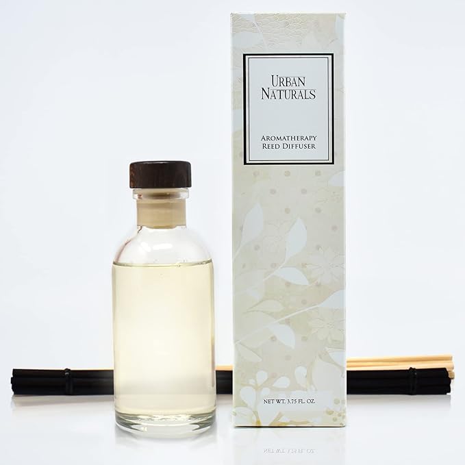Urban Naturals Gardenia Blossoms Reed Diffuser Set with Jasmine, Gardenia, Ylang Ylang Scent Notes for a Continuous Air Freshener Scent - Bloomnest