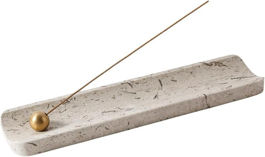 Koville Luxury Natural Marble Incense Holder, Incense Holders for Sticks, Incense Burner Holder, Ideal for Meditation and Relaxing, Easy to Clean - Bloomnest