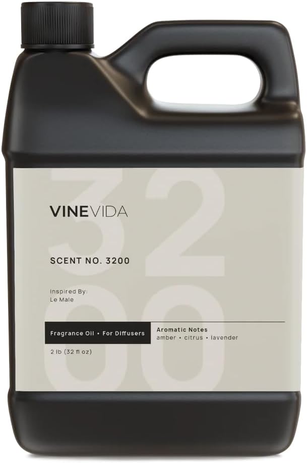 VINEVIDA [32 Fl Oz] Scent NO. 3200 Fragrance Oil for Cold Air Diffusers, Aromatic Notes of Lavender, Bergamot, Mint & Cinnamon Essential Oils for Diffuser Oil Refill & Air Freshener Spray - Bloomnest