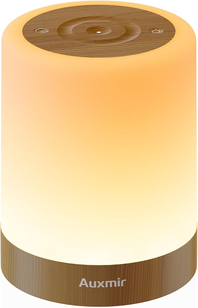 Night Light for Kids Baby, Dimmable Touch Lamp for Nursery, 11 RGB Colors 5 Brightness, Portable Rechargeable Bedside Table Lamp for Nightstand, Kids Night Light for Bedroom Living Room, Dark Brown - Bloomnest