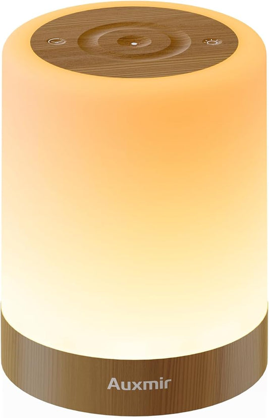Night Light for Kids Baby, Dimmable Touch Lamp for Nursery, 11 RGB Colors 5 Brightness, Portable Rechargeable Bedside Table Lamp for Nightstand, Kids Night Light for Bedroom Living Room, Dark Brown - Bloomnest