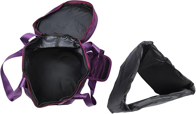 Singing Bowl Carry Case, Dual Zipper Crystal Singing Bowl Bag with 2 External Pocket, Singing Bowl Case Organizer with Handle for Traveling Storage (12in #2) - Bloomnest