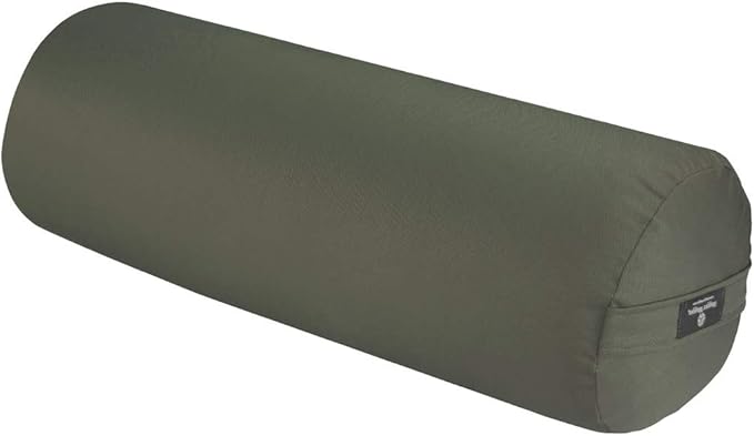 Hugger Mugger Round Yoga Bolster - Firm Round Shape, Higher Profile, Great Under Knees, Soft Support, Handmade in The USA - Bloomnest