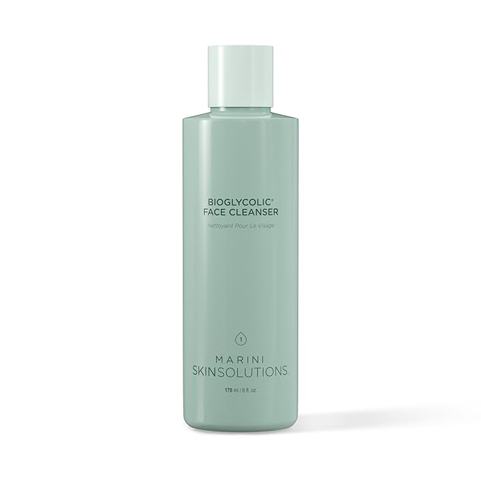 Marini SkinSolutions Bioglycolic Face Cleanser - Gentle Resurfacing Facial Wash with Glycolic Acid - Non Foaming, Non Irritating - Cruelty Free - Made in the USA - 6 fl oz - Bloomnest