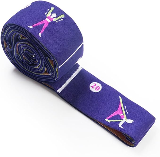 Resistance Bands 11 Loops with Guide Stretch Straps - Exercise Bands for Stretching, Yoga, Pilates & Physical Therapy - Elastic Fabric Workout Bands for Home Gym, Dance, Flexibility Training & Ballet Stretching Equipment - Bloomnest