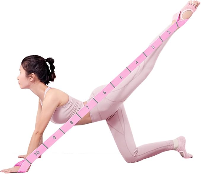 11 Loops Stretch band - Yoga, Pilates, Ballet, and Physical Therapy Stretching strap for Flexibility, Leg Stretching, and Exercise - Durable Stretching equipment for Dance and Fitness - Bloomnest