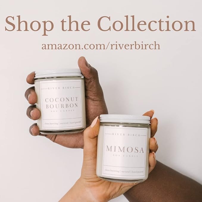 River Birch Candles Mimosa Scented Candle | Premium, All-Natural, Non-Toxic, Soy Candles | 8.5oz 40 Hr Burn Time | Cozy Relaxing Gifts for Home - Bloomnest