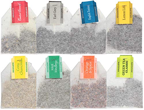 Bigelow Tea Variety Pack 8 Flavor Assortment 64-Count Boxes (Pack of 6) Caffeinated Individual Green and Black Tea Bags, for Hot Tea or Iced Tea, Drink Plain or Sweetened with Honey or Sugar - Bloomnest