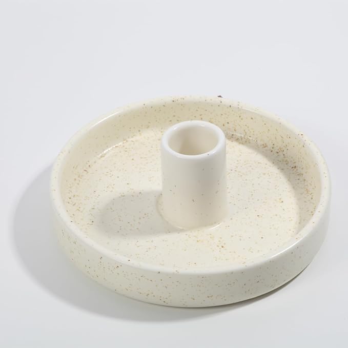 Palo Santo Holder, Ceramic Incense Burner for Palo Santo Wood or Scented Incense Stick, Beige Lestino