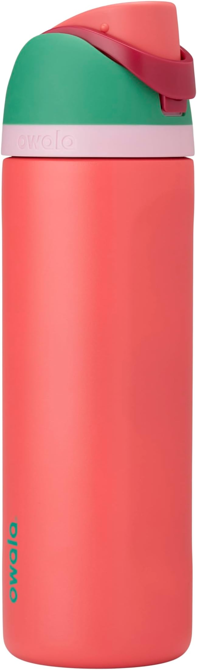 Owala FreeSip Insulated Stainless Steel Water Bottle with Straw for Sports, Travel, and School BPA-Free Sports Water Bottle, 24 oz, Strawberry Fields Owala