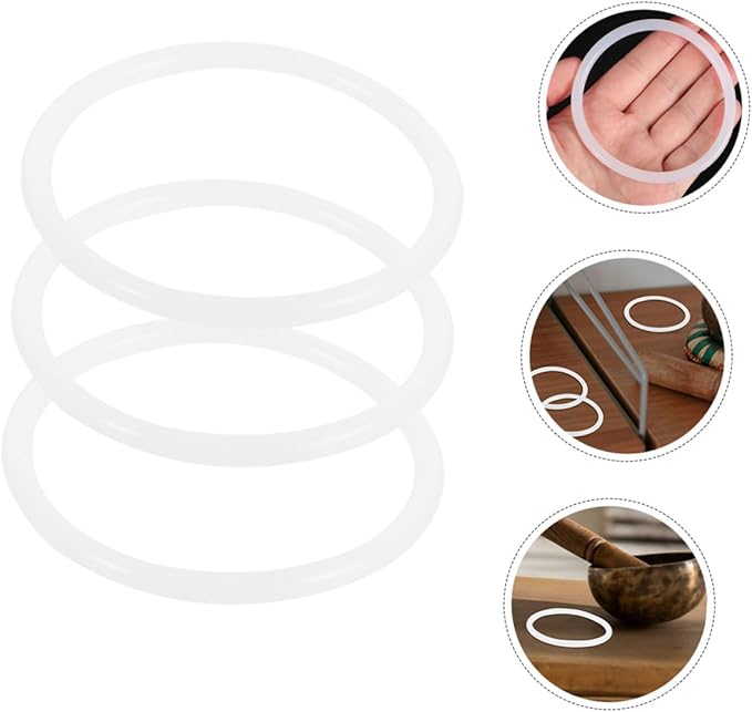 3pcs Singing Bowl Rubber Durable Sound Bowl Gasket for Crystal and Elegant Easy to Clean Accessories for Meditation Home Decor - Bloomnest