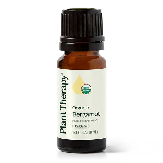 Plant Therapy Organic Bergamot Essential Oil 10 mL (1/3 oz) 100% Pure, Undiluted, Therapeutic Grade - Bloomnest